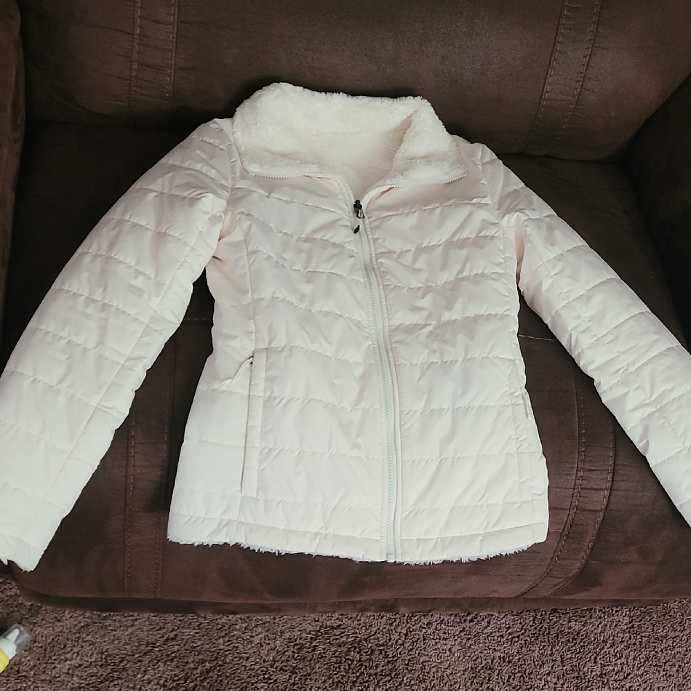Women's Cream Quilted Jacket